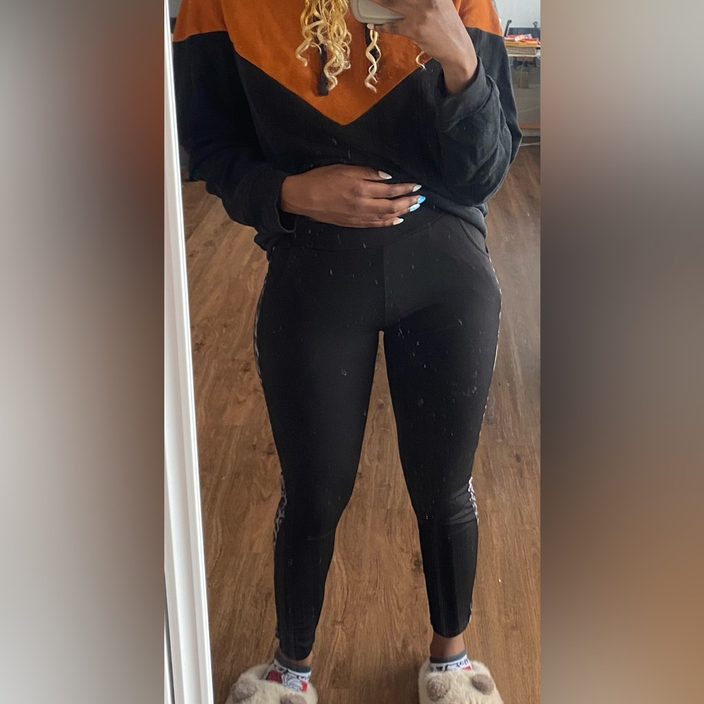 Black Leopard Print Leggings